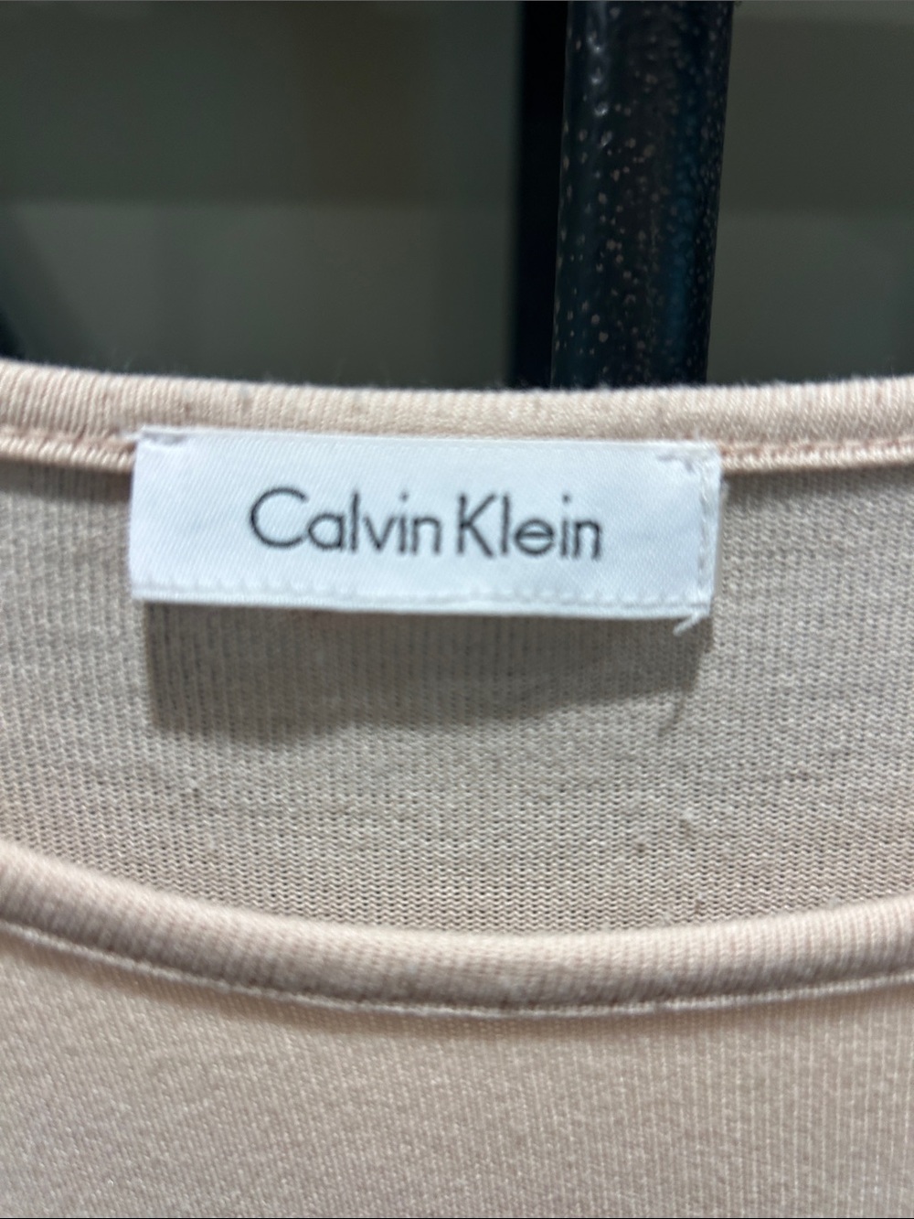Calvin Klein Cozy Long-Sleeve Crewneck Top - Pale Pink - Picture 2 of 4